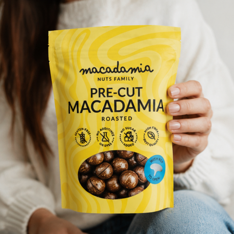 🌰 Kodėl verta rinktis įpjautus makadamijų riešutus?