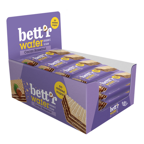 BIO vahvel sarapuupähkli kakaokreemiga, ilma lisatud suhkruta