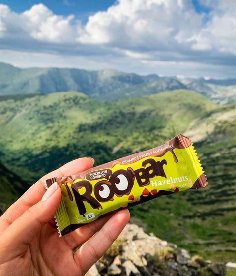 BIO šokolaadiga kaetud sarapuupähklibatoon