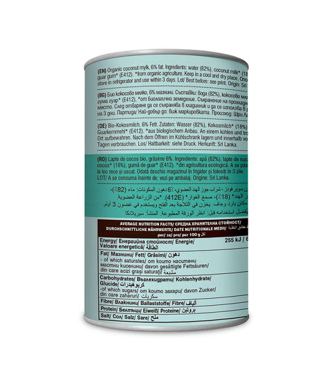 Bio Coconut mylk, 6% rasva