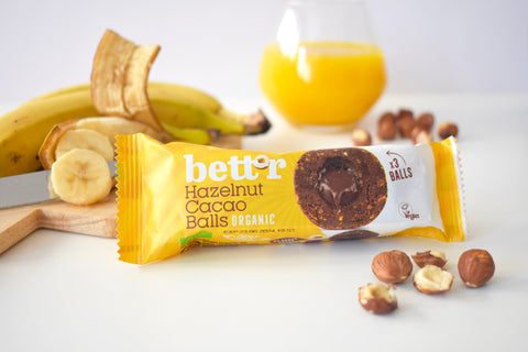 Bio Puuviljapallid sarapuupähkli ja kakao täidisega