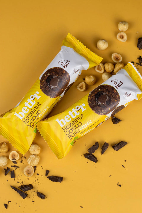 Bio Puuviljapallid sarapuupähkli ja kakao täidisega