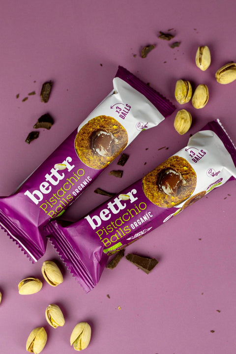 BIO puuviljapallid pistaatsiatäidisega