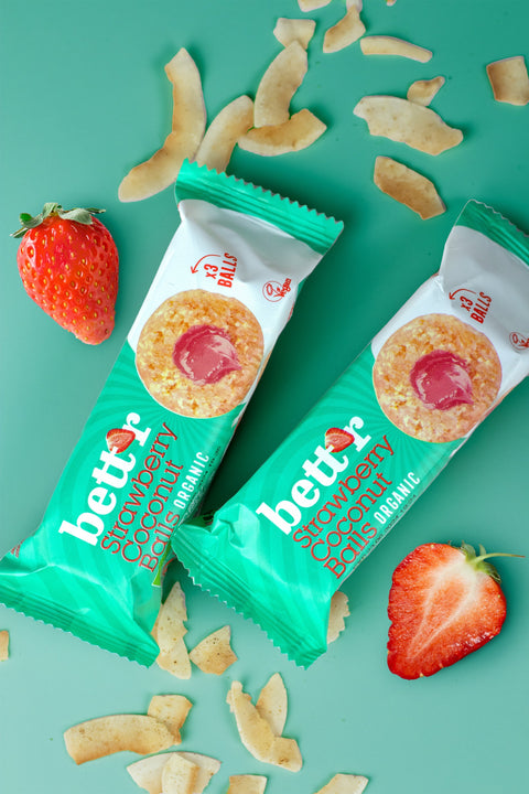 Bio Puuviljapallid kookose ja maasika täidisega