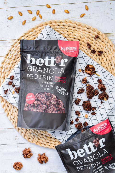 BIO Protein Granola maapähkel ja kakao