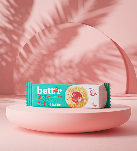 Bio Puuviljapallid kookose ja maasika täidisega