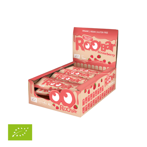 BIO roosa šokolaadiga kaetud maasikabatoon