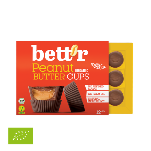 Biokarp maapähklivõi tassidest