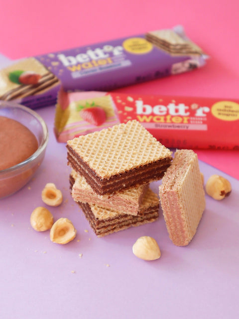 BIO vahvel india pähkli maasikakreemiga, ilma lisatud suhkruta