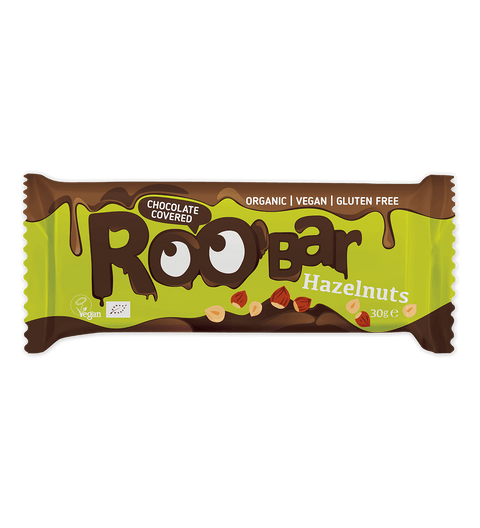 BIO šokolaadiga kaetud sarapuupähklibatoon