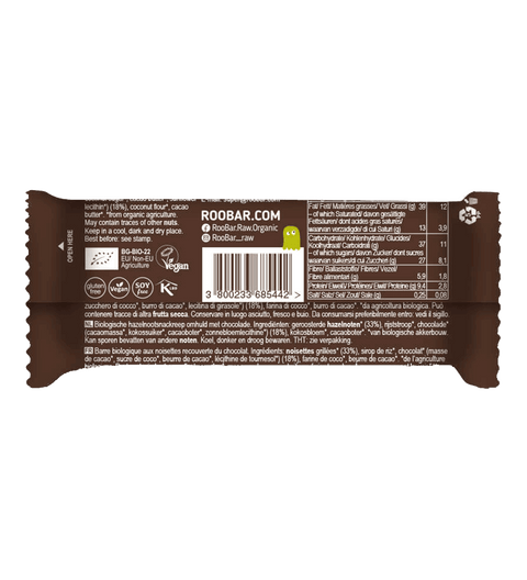 BIO šokolaadiga kaetud sarapuupähklibatoon