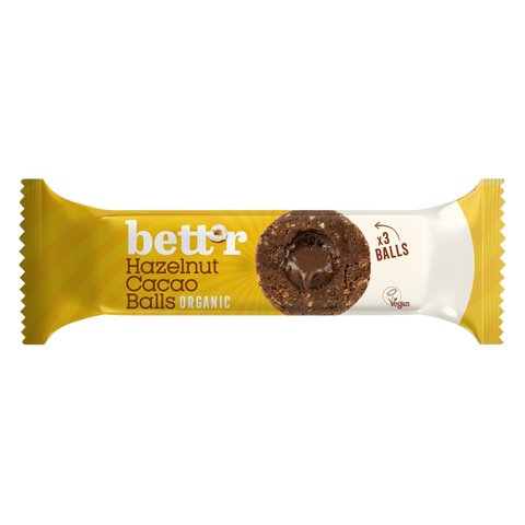 Bio Puuviljapallid sarapuupähkli ja kakao täidisega