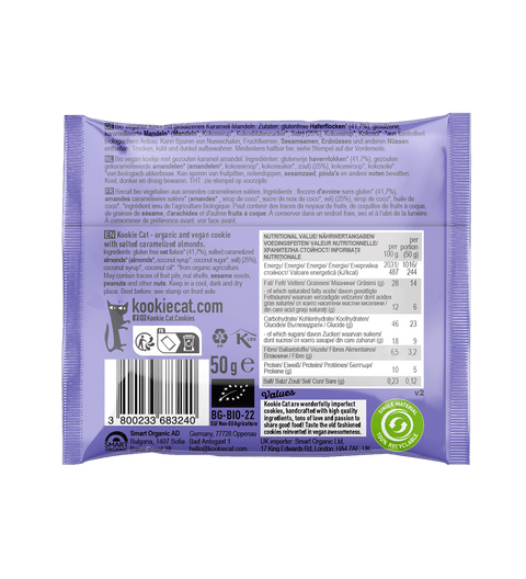 BIO soolakaramelli mandli küpsis